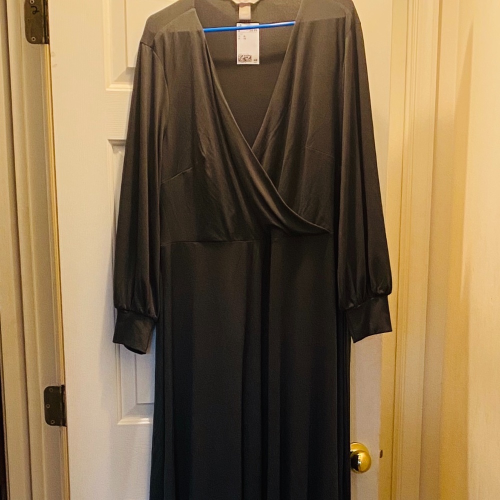 Green Olive Dress that Flows H&M